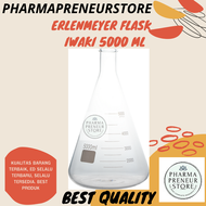ERLENMEYER FLASK IWAKI 5000 ML / 5 LITER 4980FK5000 BEST QUALITY