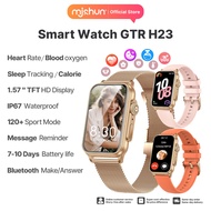 MJSHUN H23 Smart Watch for Women Men 1.57" TFT Screen Support Bluetooth Calling Heart Rate Blood Pre