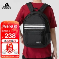 Adidas （adidas）Backpack Backpack Leisure Sports Bag Men and Women Simple Travel Bag Training Bag Student Schoolbag Compu