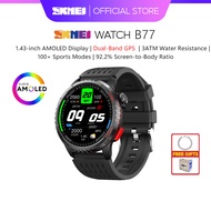 SKMEI B77 GPS 3ATMWaterproof Smart Watch 1.43-inch AMOLED High-definition screen HeartRate Bluetooth