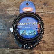 4-Digit Pin Bicycle Lock 1 meter long - 4-Digit Code Combination Padlock