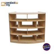 School Library Bookshelf Curve Shelf Reading Corner Book Display Shelf Malaysia Made