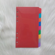 A6 Plastic Binder Divider (6 rings)