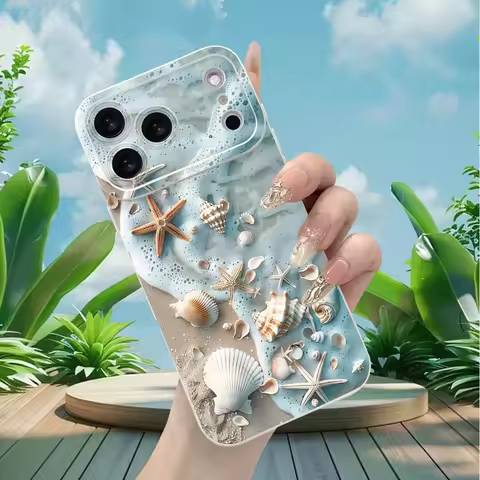 Summer Beach Shell Starfish Pattern Phone Case For Infinix 20-70 Pro I Plus Smart 6 7 10 Plus Note 8