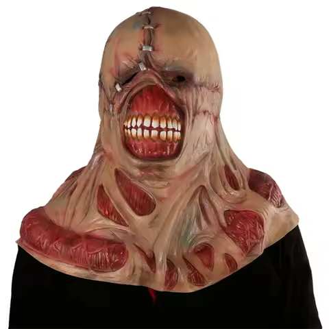 Halloween Zombie Cosplay Mask, Scary Tyrant, Horror Evil Mask, Nemesis Costume Props, Movie Resident
