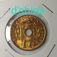 uang koin kuno Indonesia jaman Belanda , 1C kondisi bagus.
