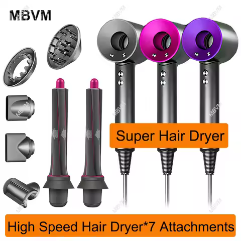 5 in 1 Super Hair Dryer Leafless Air Blower Electric lonic Diffuser Hairdryer Woman Professional 1.8