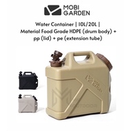 Mobi Garden Water Container 20L Portable Water Tank Outdoor Camping Water Tank Drinking Water Dispen