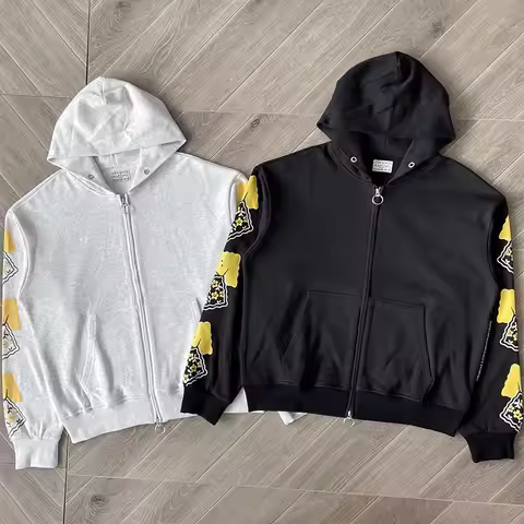 Black Kapital Kountry Zipper Hoodies Men Women 1:1 Best Quality KAPITAL Japanese Style Hooded Sweats