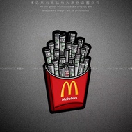 Car Sticker McDonald's Dollar French Fries Creative Electric Motorcycle Notebook Body Scratch Glass 