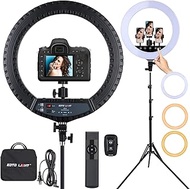 21 inch LED Ring Light with Tripod Stand, Large Selfie Ring Light with Touch Panel for YouTube Vlog Video Shooting, Makeup Studio Portrait with Carrying Bag and Remote Controller, CRI&gt;97