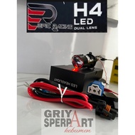 Lampu depan honda BeAT fi injeksi custome biled mini laser H4 cahaya asli biled + Relay