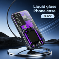Phone Case: Internal Pattern White Glass Phone Case, Light Luxury High-end Feel. Compatible With Rea