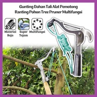 Gunting Dahan Tali Tarik Alat Pemotong Ranting Pohon Tinggi/Perlengkapan Berkebun Tree Pruner Berkua