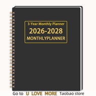 A5 2026-2028 Monthly Planner Calendar Book 3 Year 36 Months