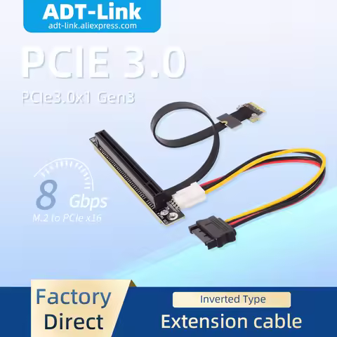ADT-Link M.2 NGFF WiFi Key A.E To PCIe 3.0 4.0 X16 Riser Adapter M. 2 WiFi A.E key Interface Extensi