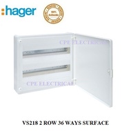 HAGER VS218PM Golf Enclosures 2 ROW 36 modules Surface Mounted