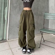 seluar cargo perempuan seluar perempuan Summer Retro Overalls - Casual Loose Fit Women's Trousers