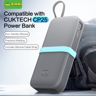 Silicone Protective Case for CUKTECH CP25 Power Bank with Cable Organizer Strap