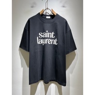Yves Saint Laurent/YSL/Saint Laurent/2026 Early Spring New Style Short-Sleeved T-Shirt Men Women Cou