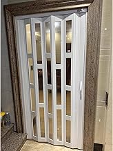 Collapsible Door with Clear Acrylic Panel, 80 In Height Aluminum Accordion Doors for Balcony & Fligh