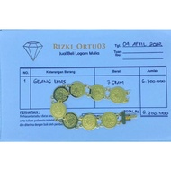 gelang emas 24 karat berat 7gram dapat suratnya motip koin (-;-)