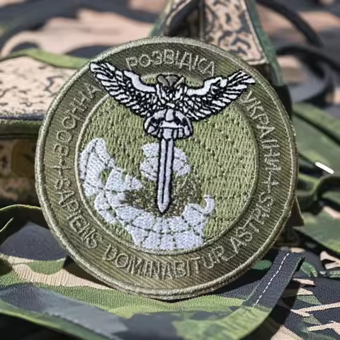 Ukrainian Outdoor Sports Tactical Patch Hook And Loop Military Ukraine Iron Sword Wings Morale Badge