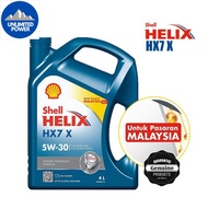 [Pasaran Malaysia] Original Shell Helix HX7 X 5W30 Semi Synthetic Engine Oil 4L