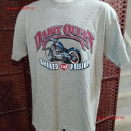 T-shirt Vintage Dairy Queen dengan reka bentuk Motosikal Shared Passion, saiz sederhana, kain lembut