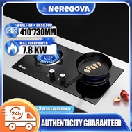 ❗3 Years Warranty❗7.8 KW gas stove/dapur gas/dapur gas tanam/Tempered Glass Gas Stove/double burner 