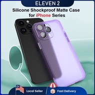 eleven2 Silicone Shockproof Matte Case With Lens Protection For iPhone 14 13 12 11 Pro Max