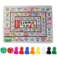Board Games For Adults, Drinking Board Games With Rubber Mats, Fun Interactive Party Games For Game 
