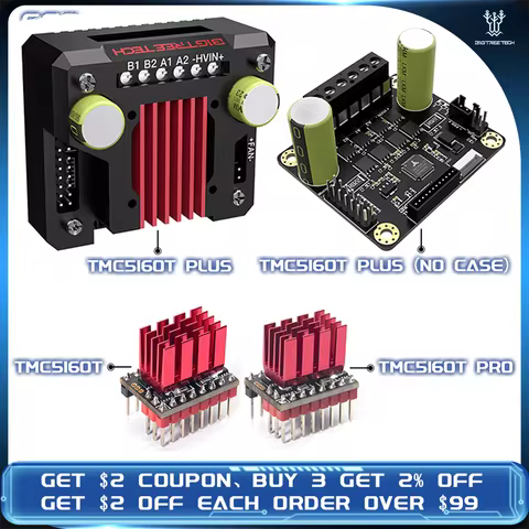 BIGTREETECH TMC5160T TMC5160T Pro TMC5160T PLUS Stepper Motor Driver Mute Stepstick Driver Vs TMC220