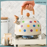 [AmlesoMY] Whistling Kettle Portable 2.5L Whistle Tea Kettle for Induction Gas Camping