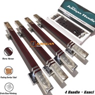 Pegangan Pintu 2 Ful Set Kunci 45 cm - Tarikan Gagang Pintu Kayu - Body Kunci Pintu Rumah Besar