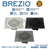 BREZIO FDBZ 1711 1711SS 1711MB 1711GM Floor Drain Bathroom Floor Strainer Anti-Odor and Cockroach 10