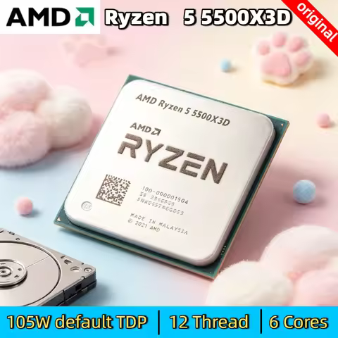 3GHz AMD Ryzen 5 5500X3D 6 Core 12 Thread Socket AM4 New Gaming Processor DDR4 L3 96M 105W 7NM R5 55