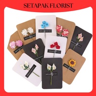 (5PCS) HANDMADE WISHING CARD Kad Ucapan Wish Card Kad Love Card Kad Florist Flower Suprise Delivery 
