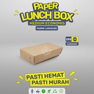 Paper Lunch Box Medium Ekonomis Lunch Box Mediu Eco (Isi 50 Pcs-LB9K2)