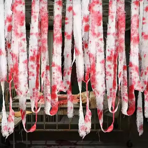 Halloween Variety Blood Stained Gauze Warning Tape Isolation Tape Gauze Blood Stained Bandage Hallow