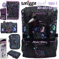 Smiggle Black Cat Foldover Bag/Smiggle Cat Gliter Backpack/Smiggle Cat Print School Bag/Smiggle Animalia Junior Bacpack Girl