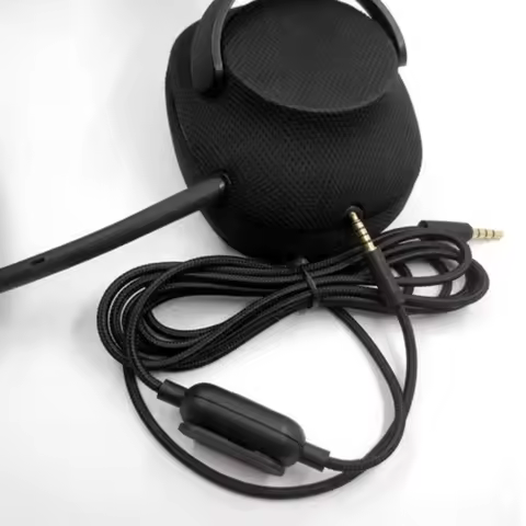 2m Headset Cable Replacement with Mute & Volume Control Headphone Audio Cable for Logitech GPRO/GPRO