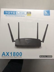 [全新未拆三年保養] Totolink X5000R AX1800 Wifi6 Router 路由器