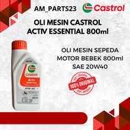 Oli Castrol Activ Essential 08L Sae 20W-40 Oli Castrol Essential 800ml Cocok untuk motor bebek.