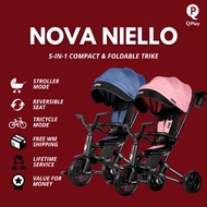 (European Brand) QPlay Nova Niello 360 Rotate 5-in-1 Premium Compact Trike / Qplay Rito Star Baby Ki