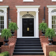 45" Fake Ferns, Realistic Large Artificial Bush Plants, 2 Artificial Boston Ferns with 59 Fronds for