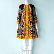 Shanaya Batik Tunik Santika Katun Solo Zipper depan size M L XL XXL