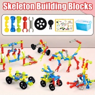 68PCS Detachable Skeleton Building Blocks Set Classic Building Bricks for Kids Toy DIY Assemble Toys