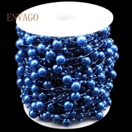 99 Feet Christmas Tree Beads Beaded Garland Strand 3-8mm Artificial Pearls String Beads Chain for DI