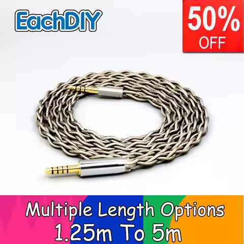 99% Pure Silver + Graphene Silver Plate Shield Earphone Cable For Audio Technica msr7 sr5 ar3 ar5bt 